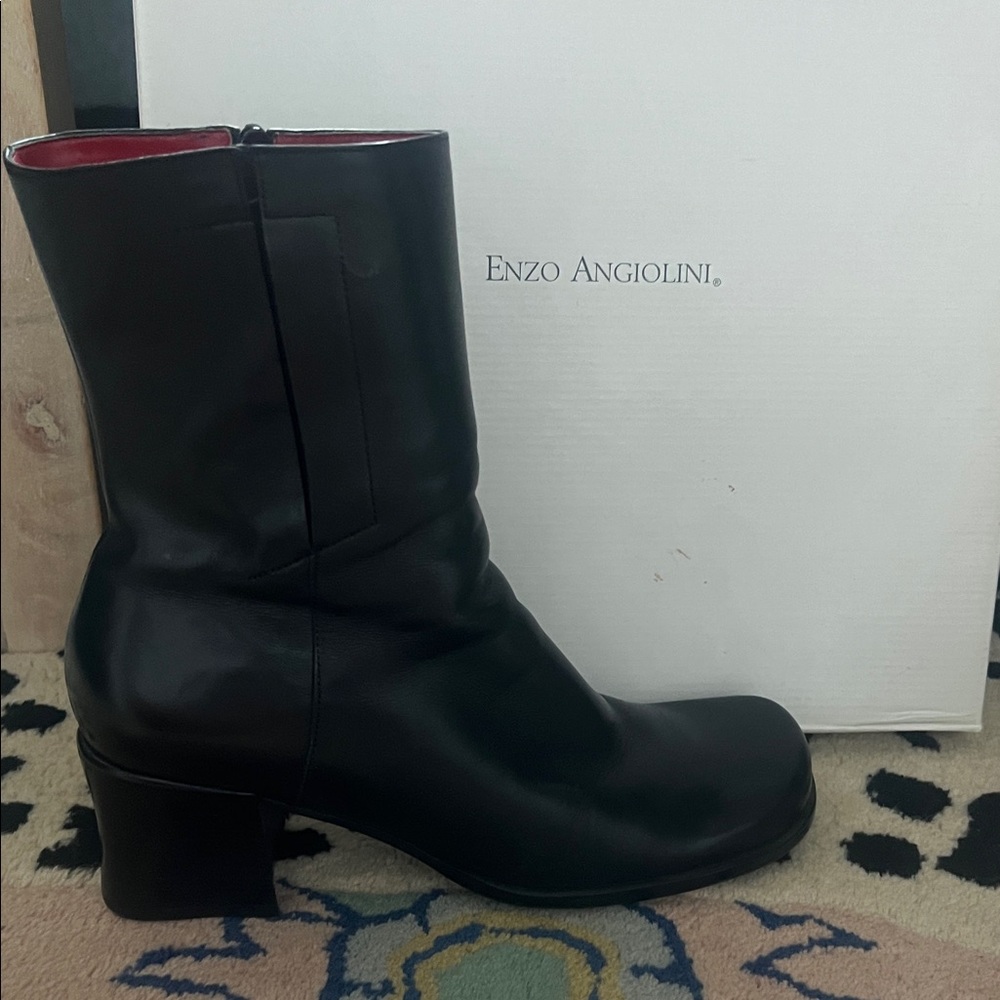 Enzo Angiolini Black Heeled Boots